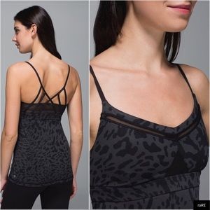 lululemon athletica Black Leopard Print Tank Top